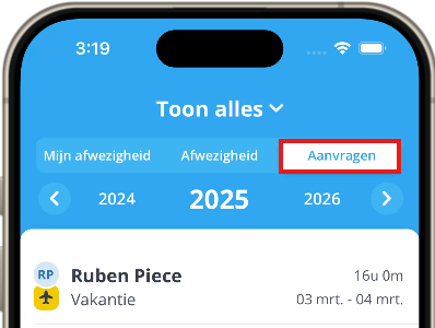 Aanvragen mobile