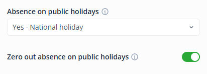 Absence on public holiday EN