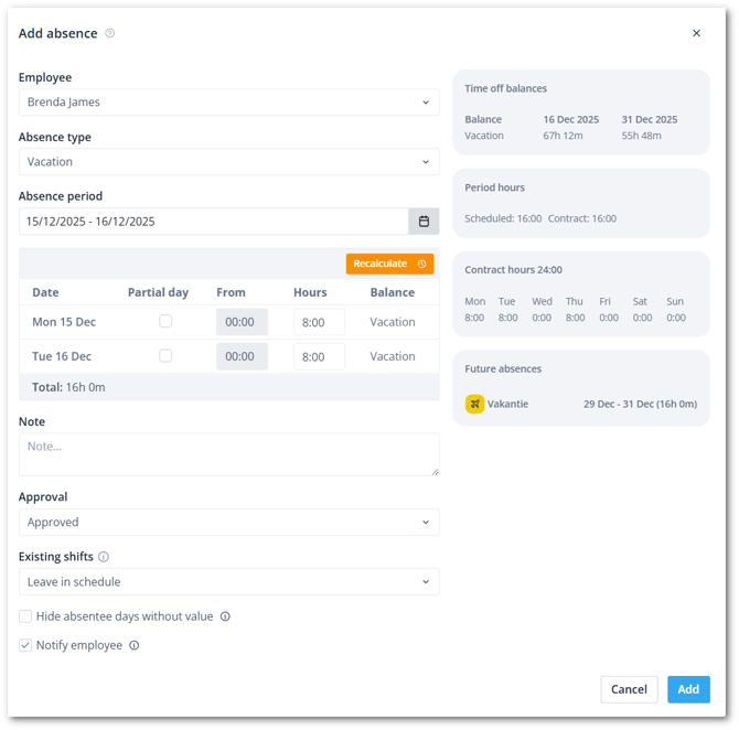 Add absence form EN-shdw
