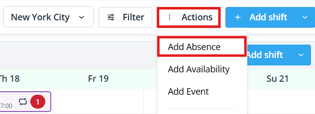 Add absence schedule EN-1