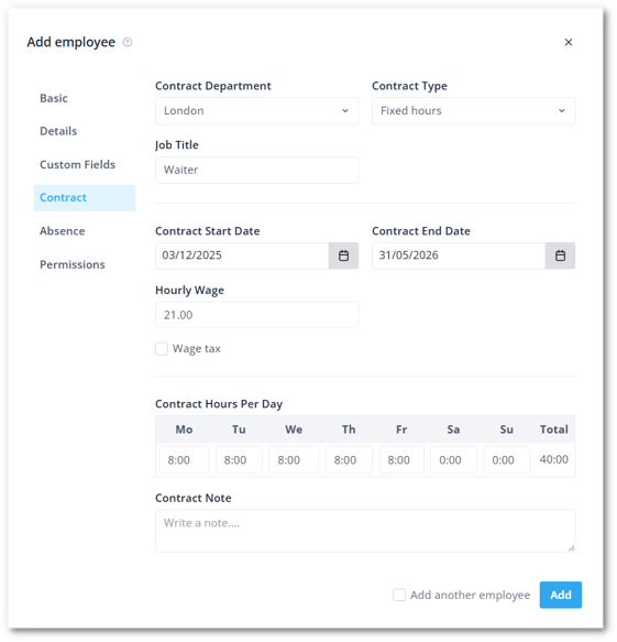 Add employee Contract EN-shdw