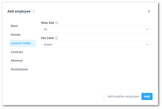 Add employee Custom fields EN-shdw