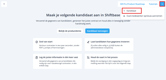 Add new hire button NL