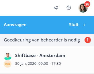 Approval required notification NL