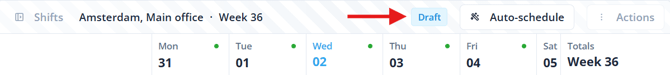 Autoschedule draft status EN