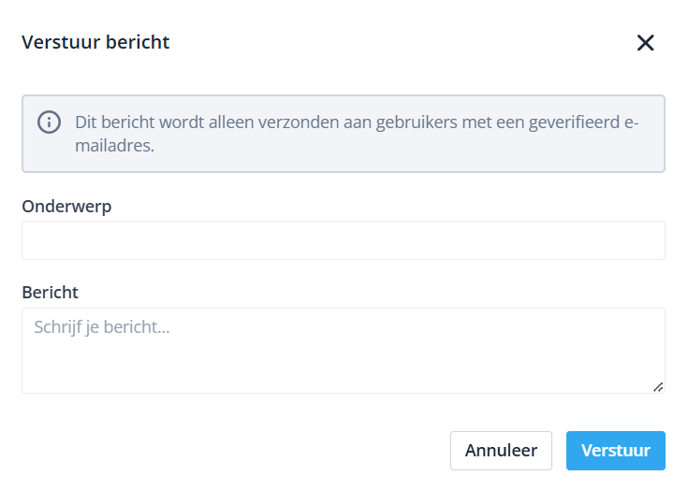 Bericht vesturen