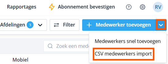 CSV import