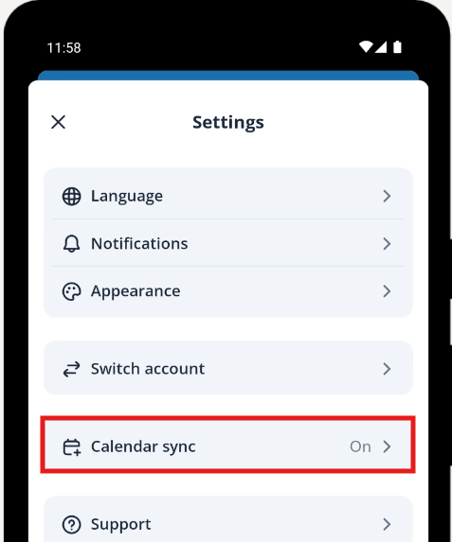 Calendar sync android settings 2 EN