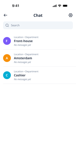 Chat - landing page - no messages