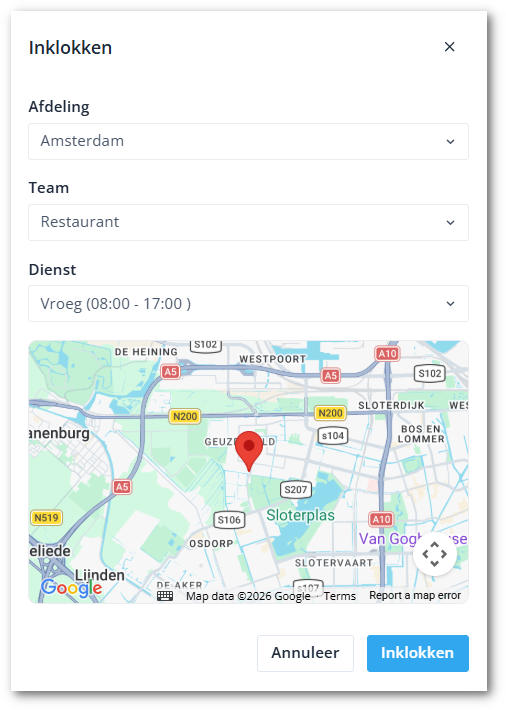 Clock in modal NL-shdw