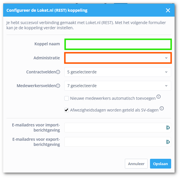 Configuratie instellen