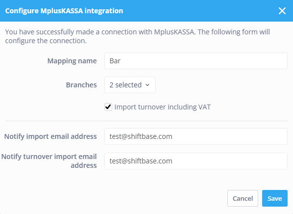 Configure mpluskassa integration