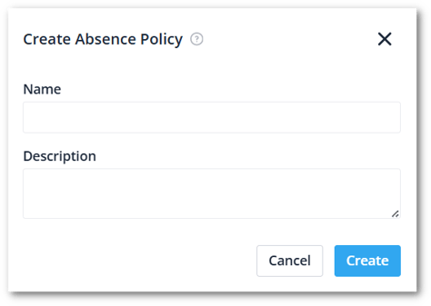 Create absence policy shdw