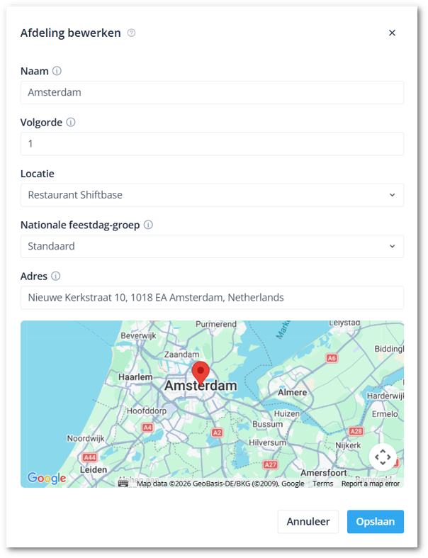 Create department NL-shdw