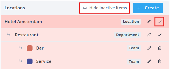 Deactivated items EN
