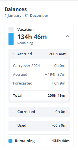 Employee absence balance EN