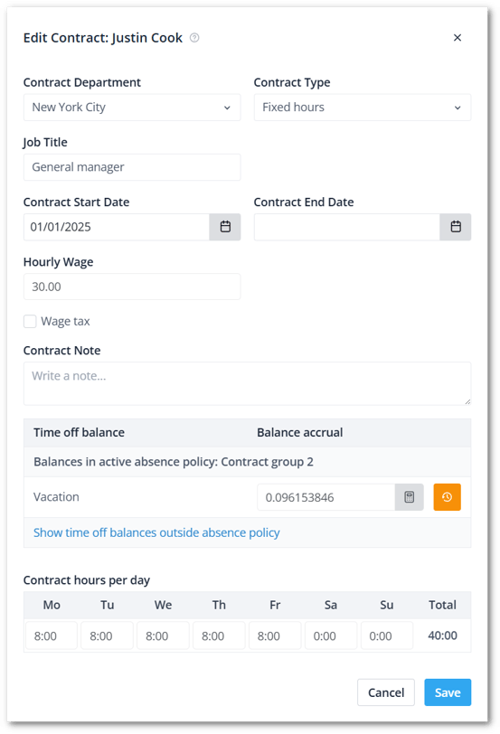 Employee contract EN-shdw