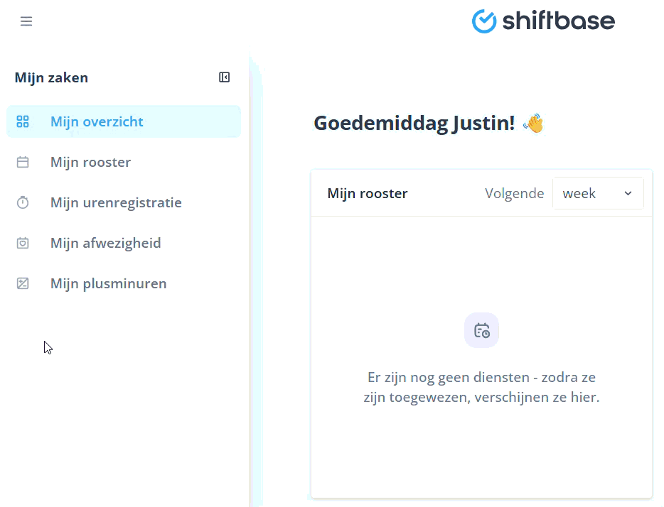 Employee hamburger menu NL-loop