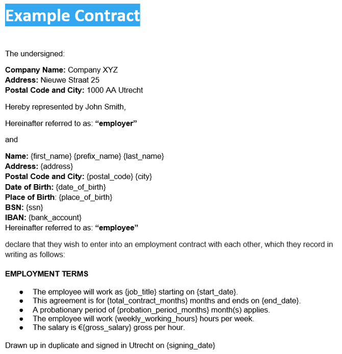 Example contract EN