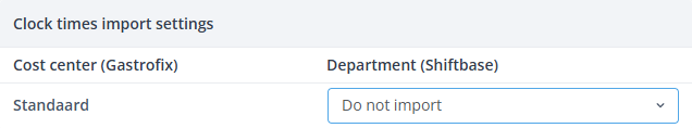 Gastrofix clock times import settings EN