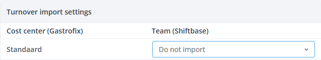Gastrofix turnover import settings EN
