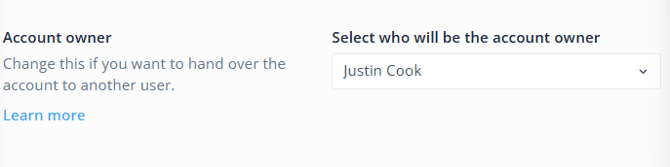 General settings Account owner EN