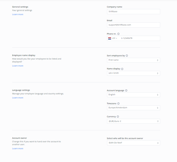 Helpcenter Settings