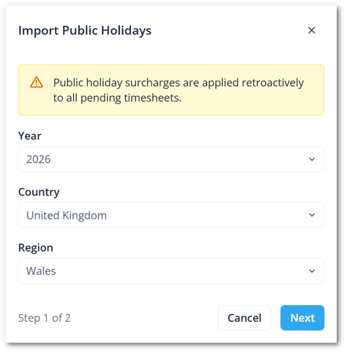 Import public holidays step 1 new EN-shdw