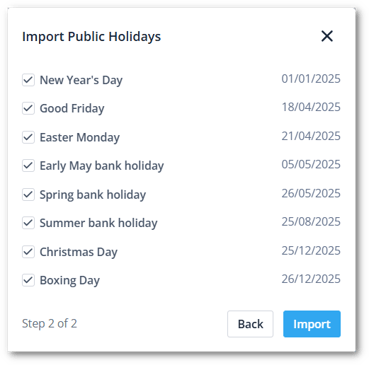 Import public holidays step 2 EN-shdw
