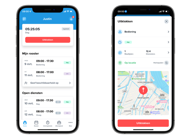 In- en uitklokken 2-1