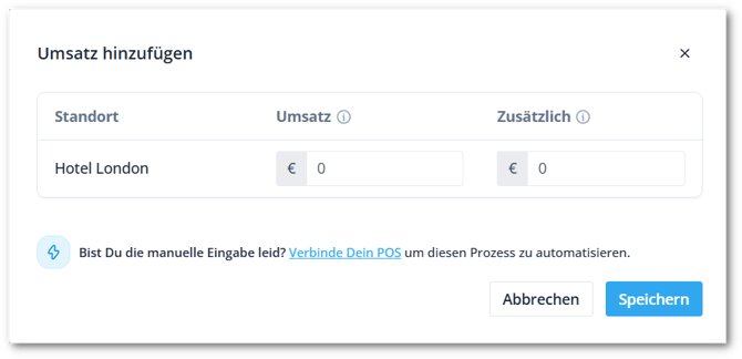 Insights add turnover manually DE-shdw