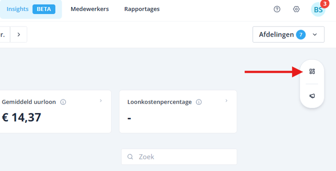 Insights side menu NL