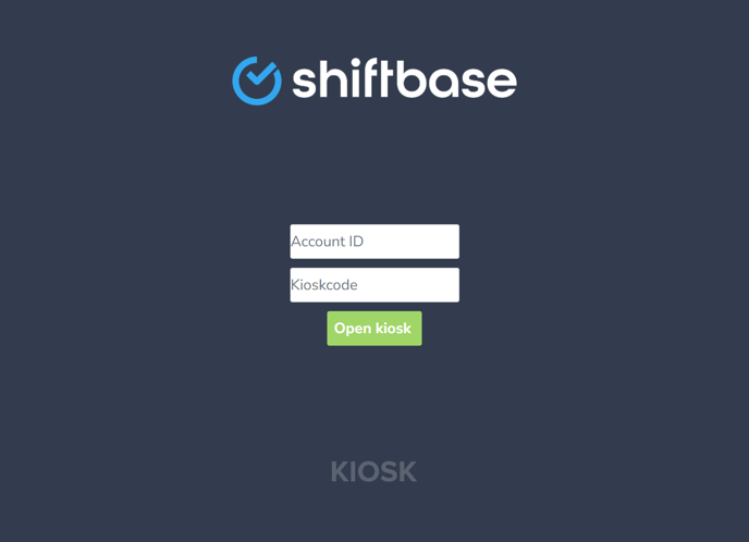 Kiosk home screen