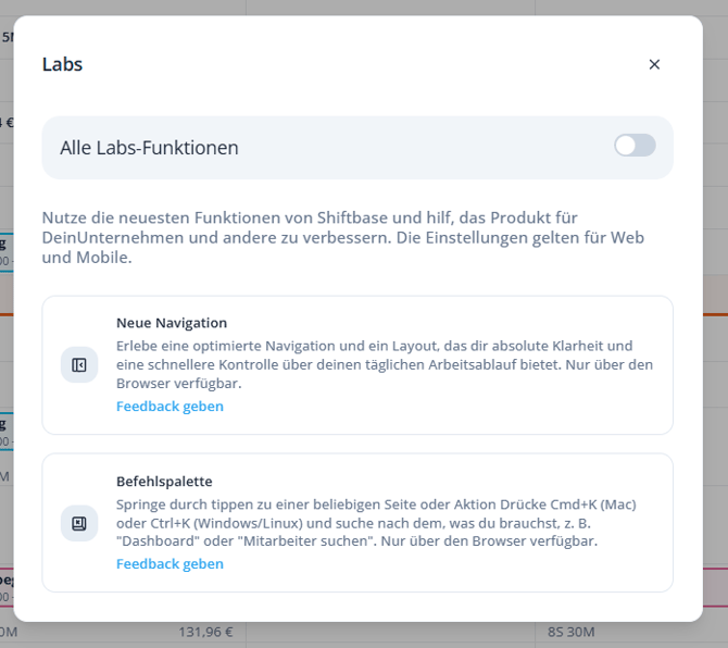 Labs modal DE