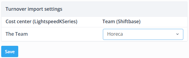 Lightspeed K import turnover settings EN