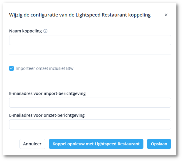 Lightspeed L edit configuration modal NL-shdw