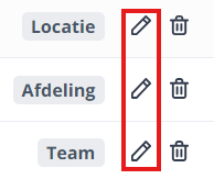 Locaties & Afdelingen wijzigen