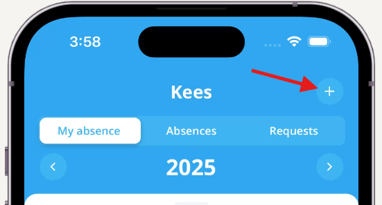 Mobile app add absence EN