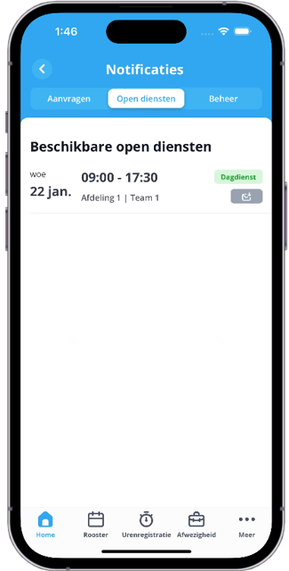 Notificaties open dienst