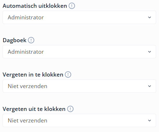 Notifications Timesheet NL