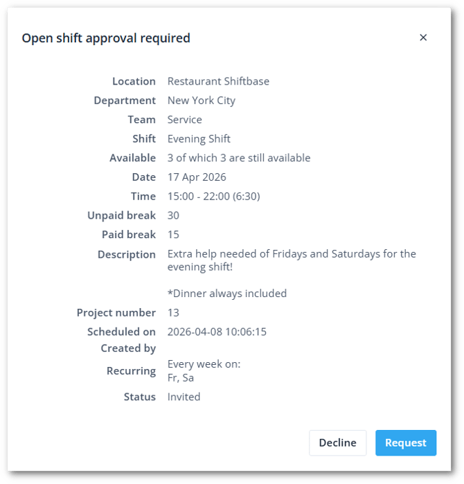 Open shift approval required EN-shdw