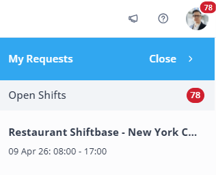 Open shift invitation notification EN