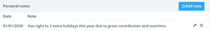 Personal notes EN