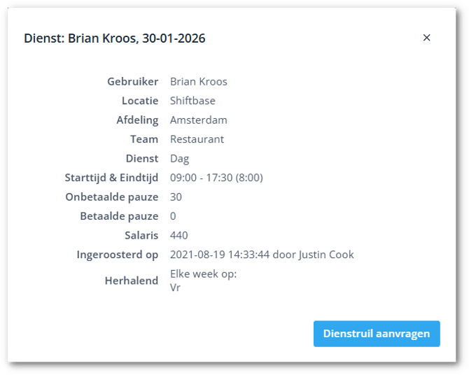 Request exchange NL-shdw