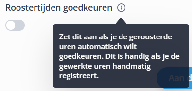 Roostertijden goedkeuren