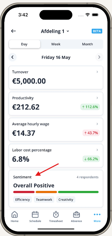 Sentiment widget mobile EN