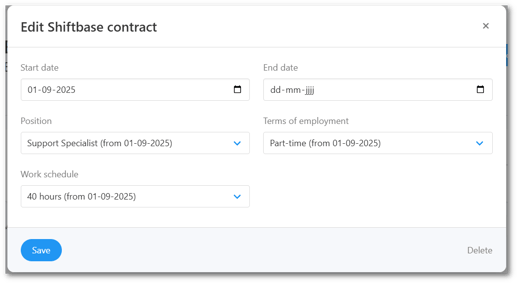 Shiftbase contract Buddee