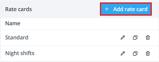 Surcharge add rate card EN
