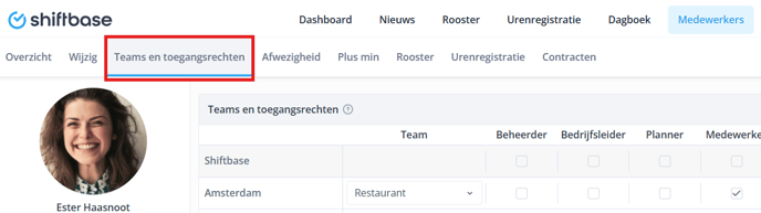 Teams en toegangsrechten