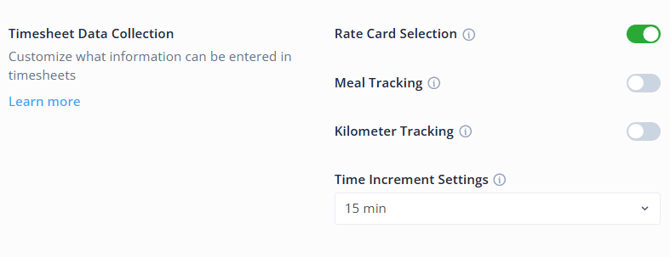 Tiimesheet Data collection EN